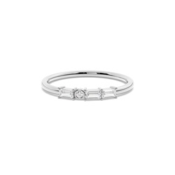 Letter Y Morse Code Diamond Initial Ring