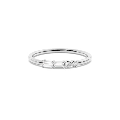 Letter Z Morse Code Diamond Initial Ring