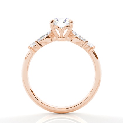 Rose Gold Side Stone Diamond Rings
