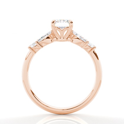 Rose Gold Side Stone Diamond Rings
