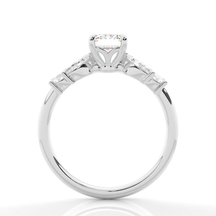 White Gold Side Stone Diamond Rings