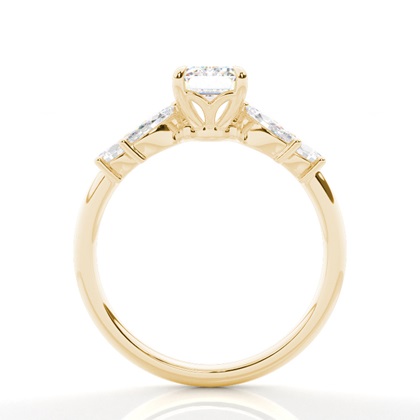Yellow Gold Side Stone Diamond Rings