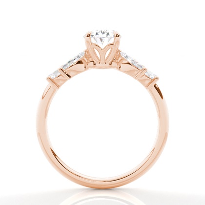 Rose Gold Side Stone Diamond Rings