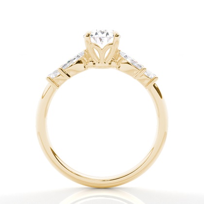 Yellow Gold Side Stone Diamond Rings