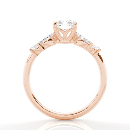 Rose Gold Side Stone Diamond Rings