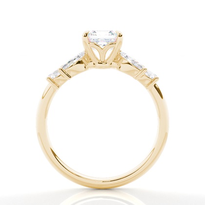 Yellow Gold Side Stone Diamond Rings