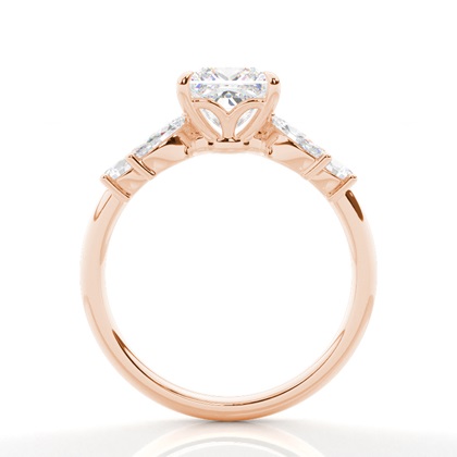 Rose Gold Side Stone Diamond Rings