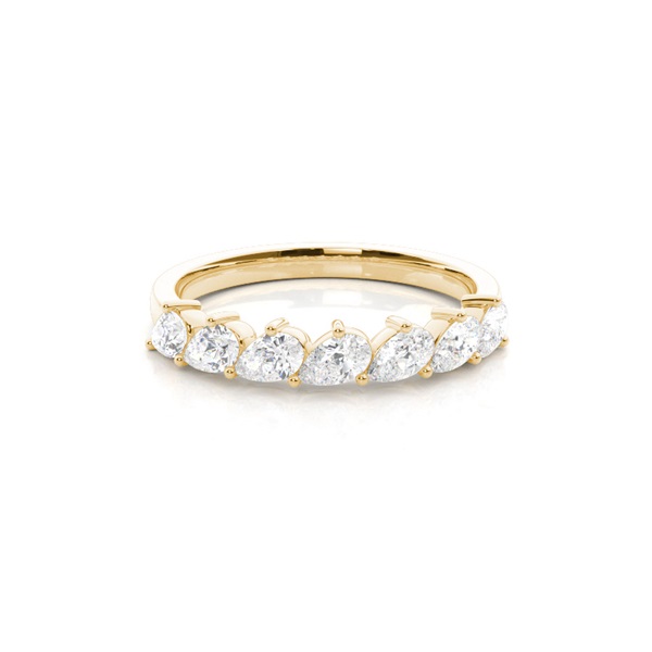 Scalloped Pear-Shaped Diamond Half Eternity Ring