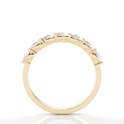 Welliger Diamant Halb Memorie Ehering In Tropfenform