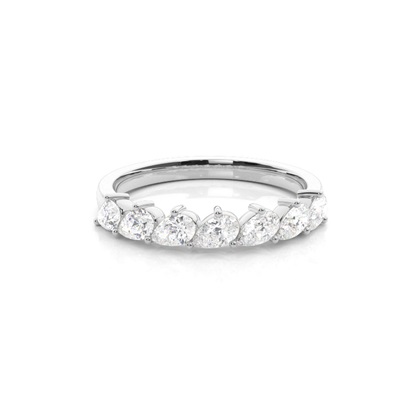 Scalloped Pear-Shaped Diamond Half Eternity Ring