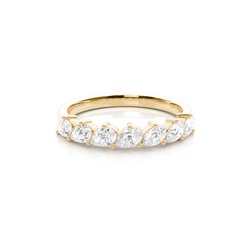 Scalloped Pear-Shaped Diamond Half Eternity Ring