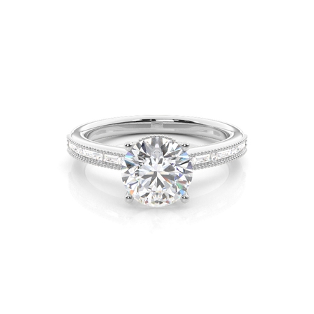 White Gold Side Stone Diamond Rings