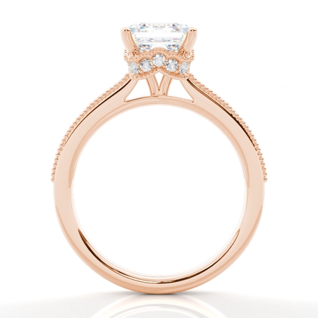 2.00 Carat Rotgold Halo Verlobungsringe