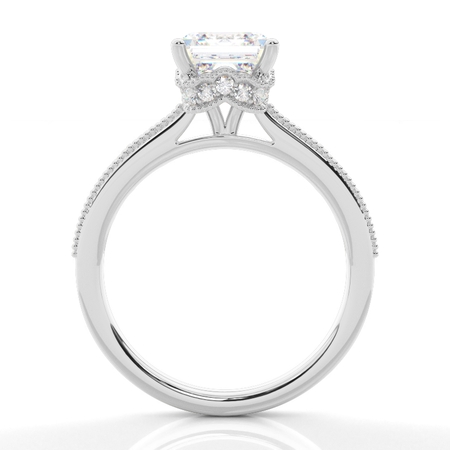 2.00 Carat Platin Halo Verlobungsringe