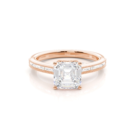 2.00 Carat Rotgold Halo Verlobungsringe