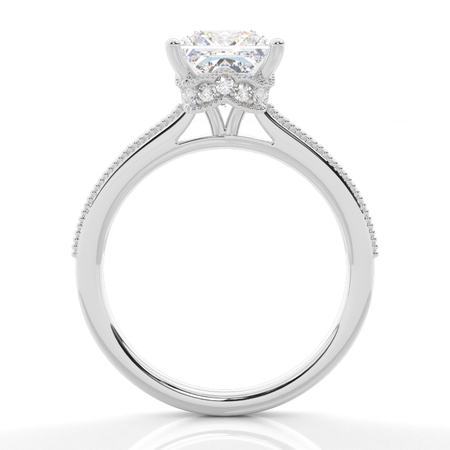 3.00 Carat Platin Halo Verlobungsringe