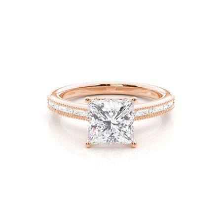 2.00 Carat Rotgold Halo Verlobungsringe