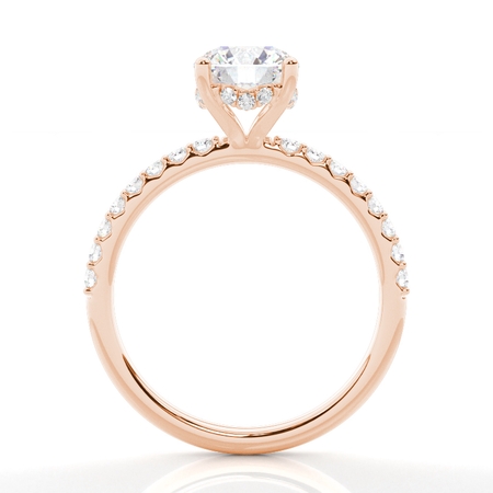 Rose Gold Side Stone Diamond Rings