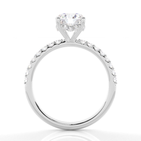 Hidden Halo Diamond Engagement Ring