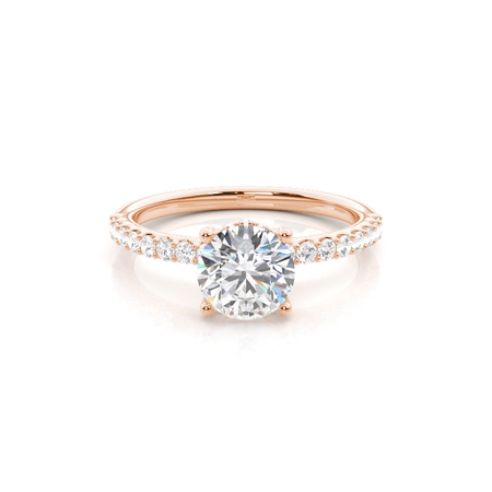 Rose Gold Side Stone Diamond Rings