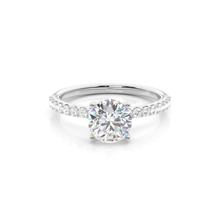 Hidden Halo Diamond Engagement Ring