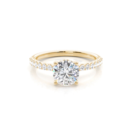 Yellow Gold Halo Engagement Rings