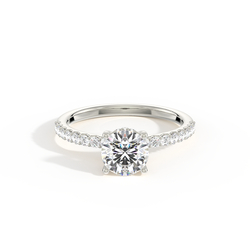 Diamant Verlobungsring und verstecktem Halo