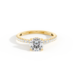 Hidden Halo Diamond Engagement Ring