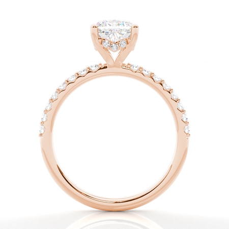 Hidden Halo Diamond Engagement Ring