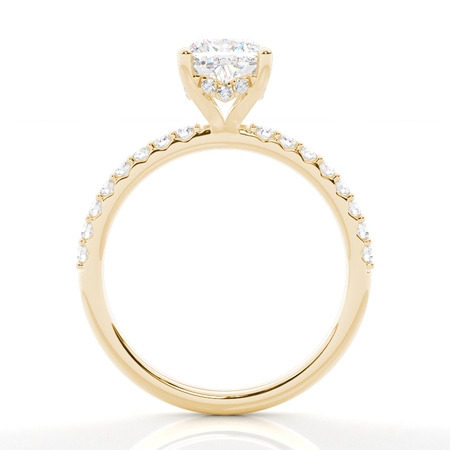 Hidden Halo Diamond Engagement Ring