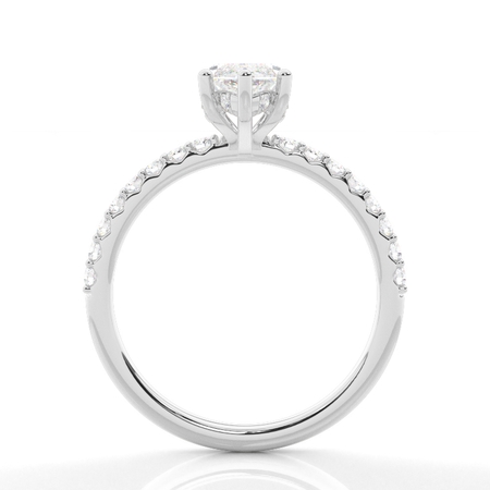 Marquise Side Stone Diamond Rings