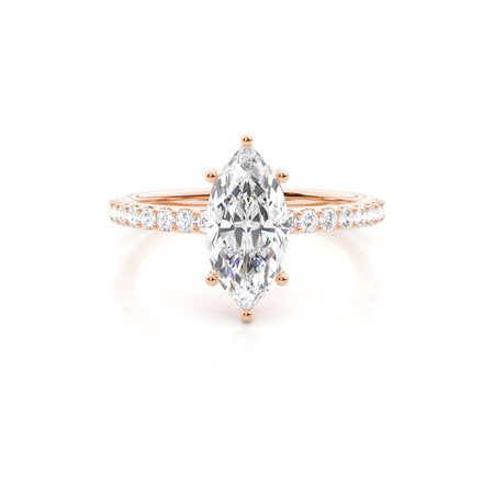 Hidden Halo Diamond Engagement Ring