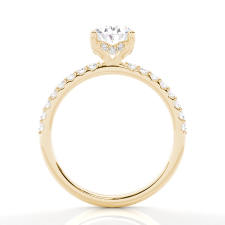 Diamant Verlobungsring und verstecktem Halo