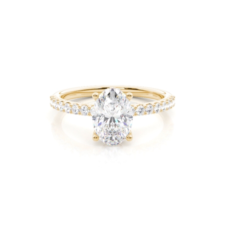 Diamant Verlobungsring und verstecktem Halo