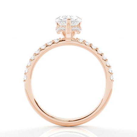 Diamant Verlobungsring und verstecktem Halo