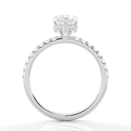 3.00 Carat Platin Halo Verlobungsringe