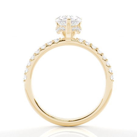 Diamant Verlobungsring und verstecktem Halo