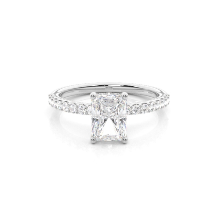 Radiant Side Stone Diamond Rings
