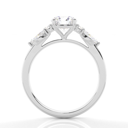 White Gold Side Stone Diamond Rings