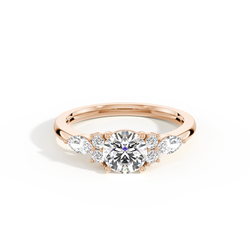Floraler Akzent Diamant Verlobungsring