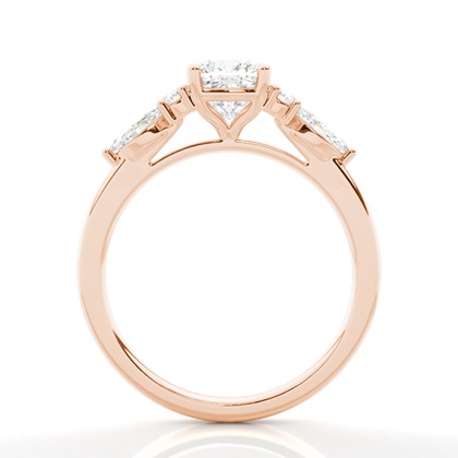 Rose Gold Side Stone Diamond Rings