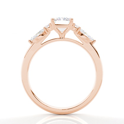 Rose Gold Side Stone Diamond Rings