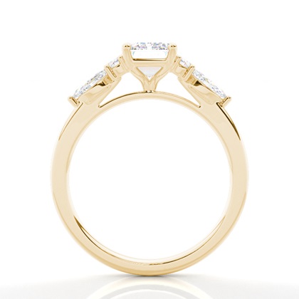 Yellow Gold Side Stone Diamond Rings