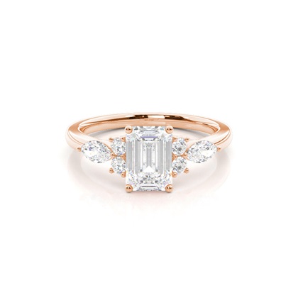 Emerald Cut Diamond Engagement Rings