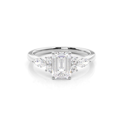 Emerald Cut Diamond Engagement Rings