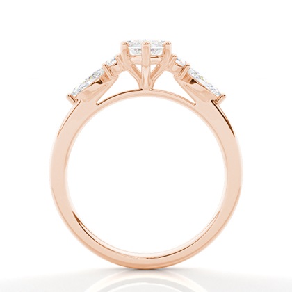 Rose Gold Side Stone Diamond Rings