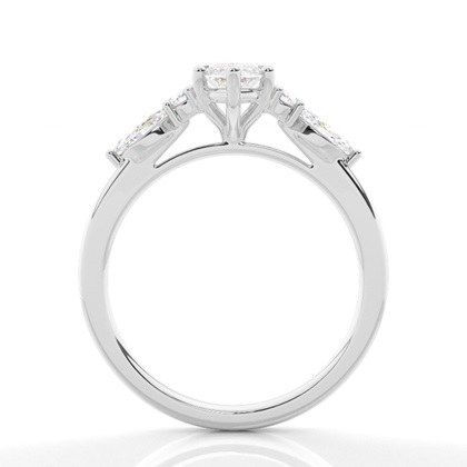 White Gold Side Stone Diamond Rings