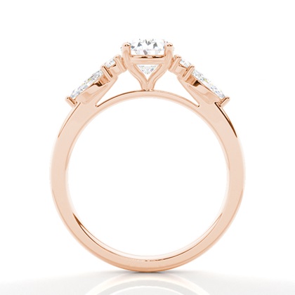 Rose Gold Side Stone Diamond Rings