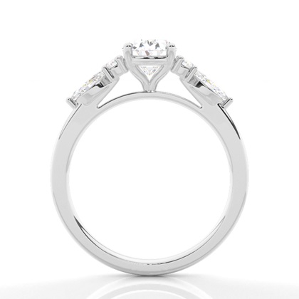 White Gold Side Stone Diamond Rings