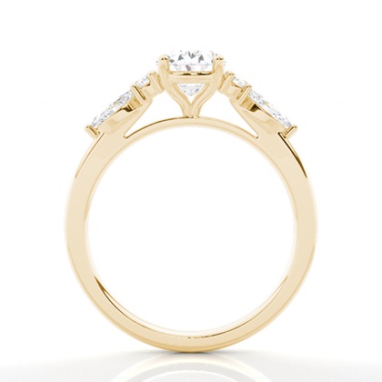 Yellow Gold Side Stone Diamond Rings